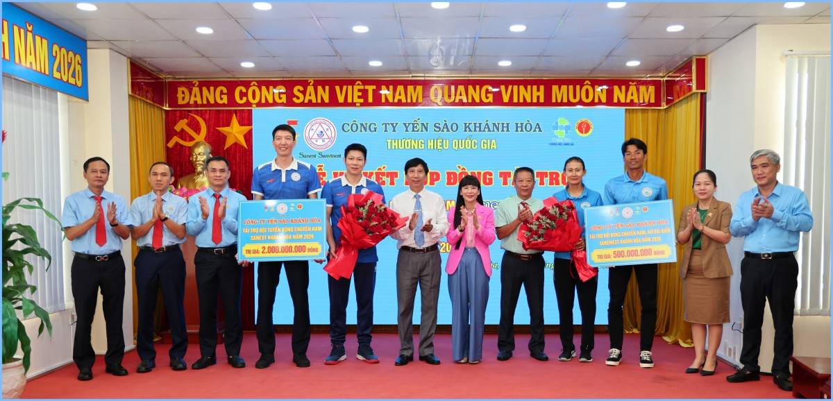 Yến sào Khánh Hòa tài trợ 2,5 tỷ đồng cho các đội bóng chuyền