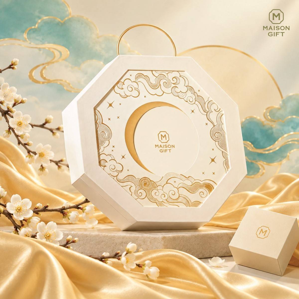 Hộp quà được cá nhân hóa theo nhận diện thương hiệu doanh nghiệp.