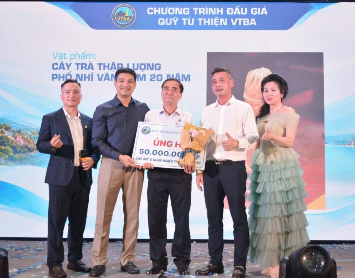 Từ chai vang đến cây trà quý: Câu chuyện phía sau gần nửa tỷ đồng gây quỹ từ thiện tại Vũng Tàu