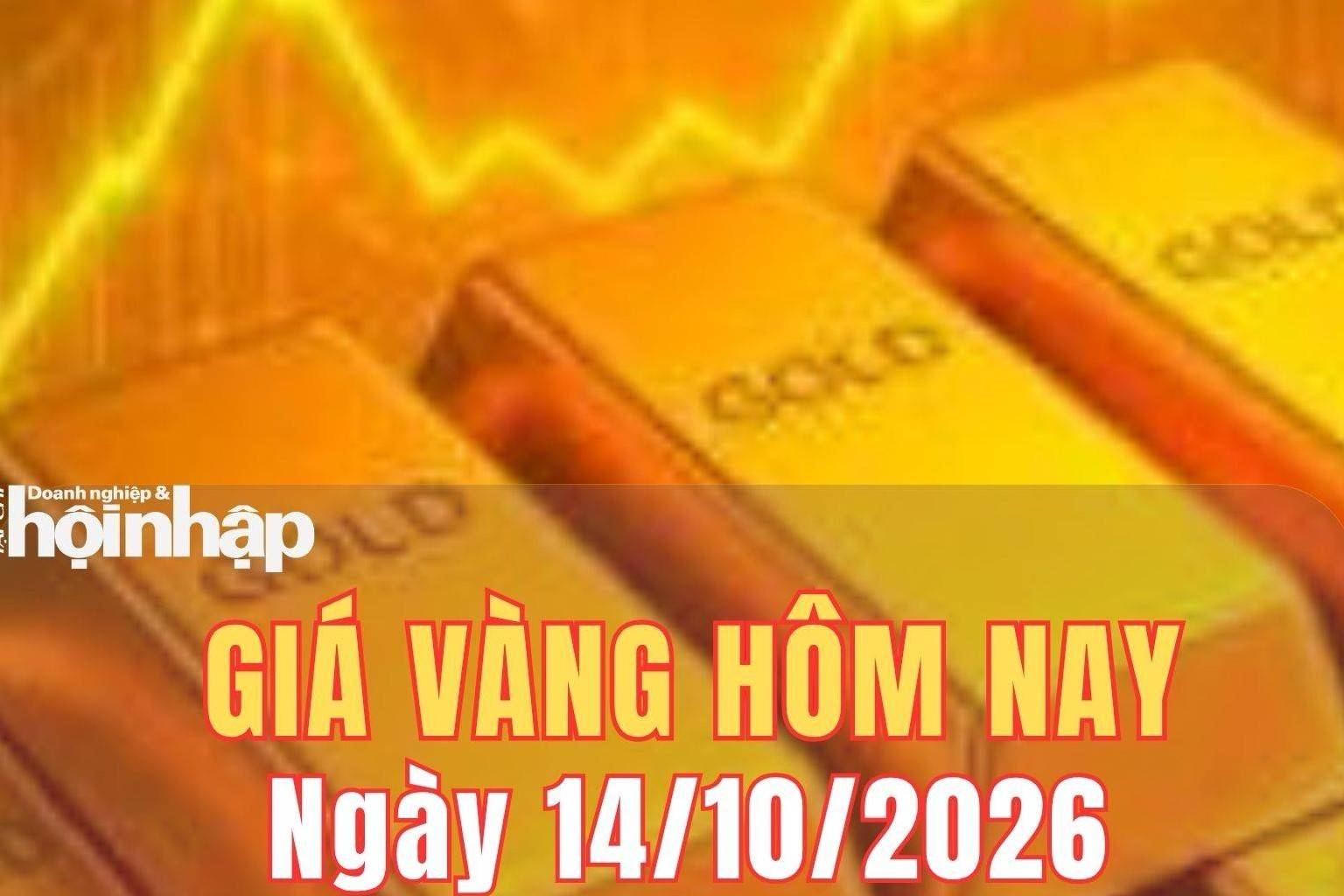 Giá vàng hôm nay 14/10/2026: Vàng trong nước trái chiều, thế giới giảm nhẹ