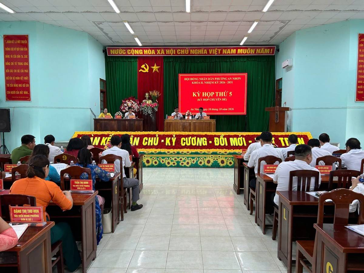 HĐND phường An Nhơn (tỉnh Gia Lai) tổ chức Kỳ họp thứ 5, xem xét, thảo luận các nhiệm vụ phát triển kinh tế - xã hội và giải pháp thúc đẩy tăng trưởng, thu hút đầu tư, phát triển đô thị trên địa bàn.