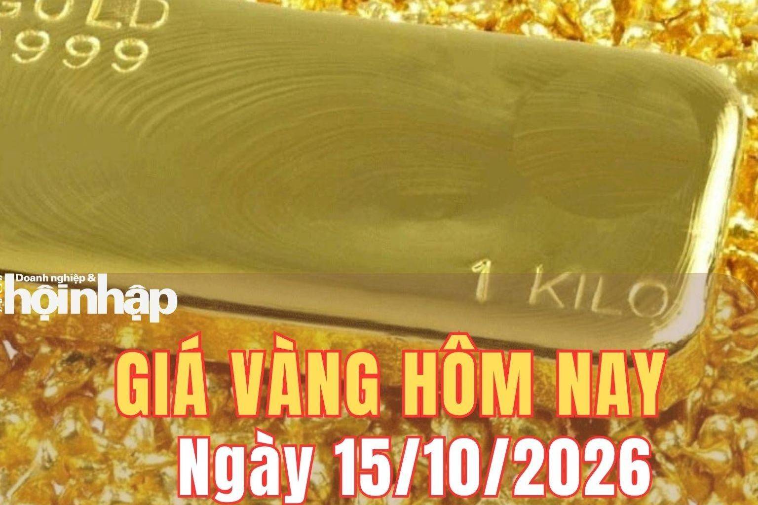 Giá vàng hôm nay 15/10/2026: Vàng SJC tiếp đà giảm sâu