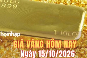 Giá vàng hôm nay 15/10/2026: Vàng SJC tiếp đà giảm sâu