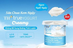 TH ra mắt sữa chua kem ngậy không bổ sung đường tinh luyện TH true YOGURT Creamy