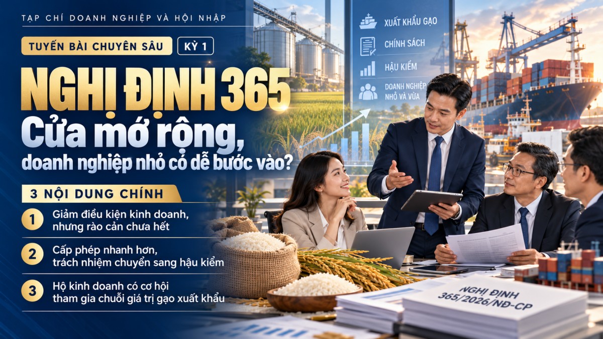 Nghị định 365/2026/NĐ-CP (kỳ 1): Xuất khẩu gạo trước bước ngoặt chính sách, cửa mở rộng, doanh nghiệp nhỏ có dễ bước vào?