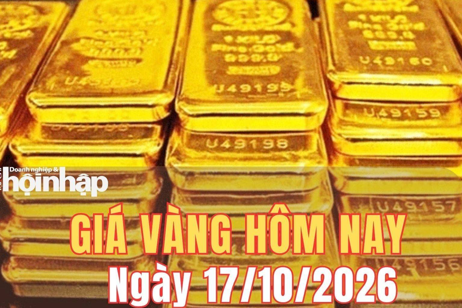 Giá vàng hôm nay 17/10/2026: Giá vàng tăng 600.000 đồng/lượng, thế giới phục hồi