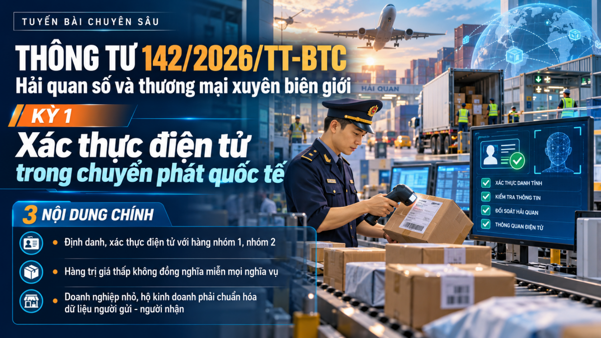 Thông tư 142/2026/TT-BTC : Xác thực điện tử trong chuyển phát quốc tế, Thêm minh bạch hay thêm rào cản cho người kinh doanh nhỏ?