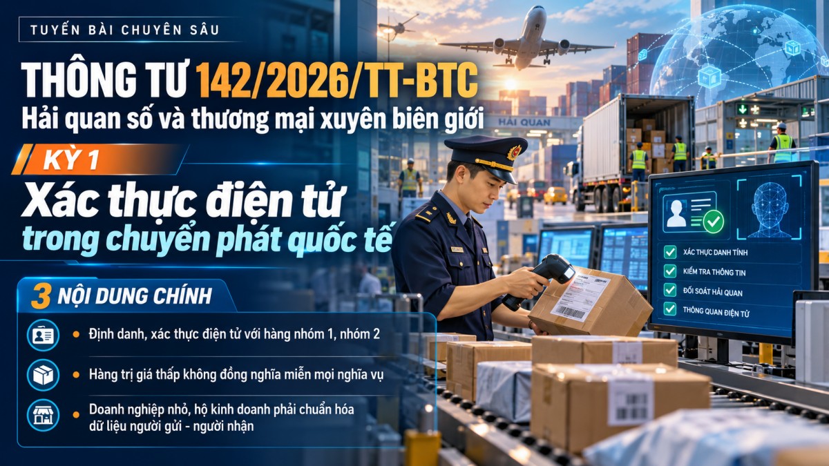 Thông tư 142/2026/TT-BTC: Xác thực điện tử trong chuyển phát quốc tế, thêm minh bạch hay thêm rào cản cho người kinh doanh nhỏ?