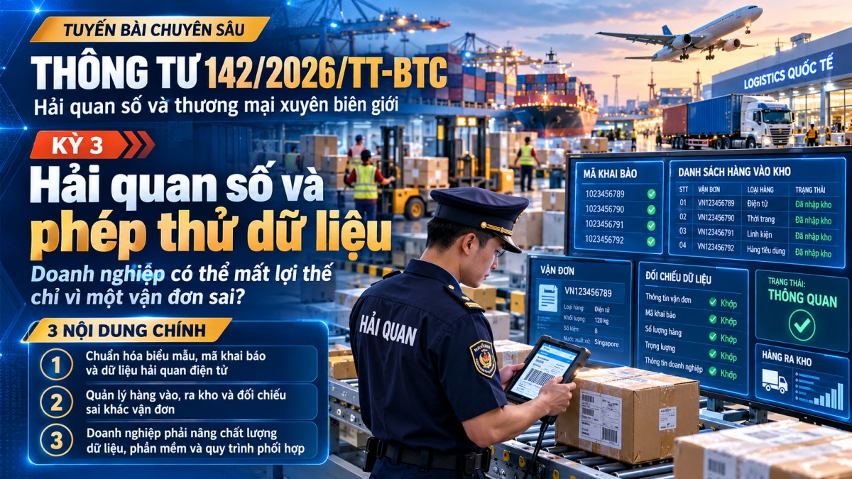 Thông tư số 142/2026/TT-BTC: Hải quan số và phép thử dữ liệu, doanh nghiệp có thể mất lợi thế chỉ vì một vận đơn sai?