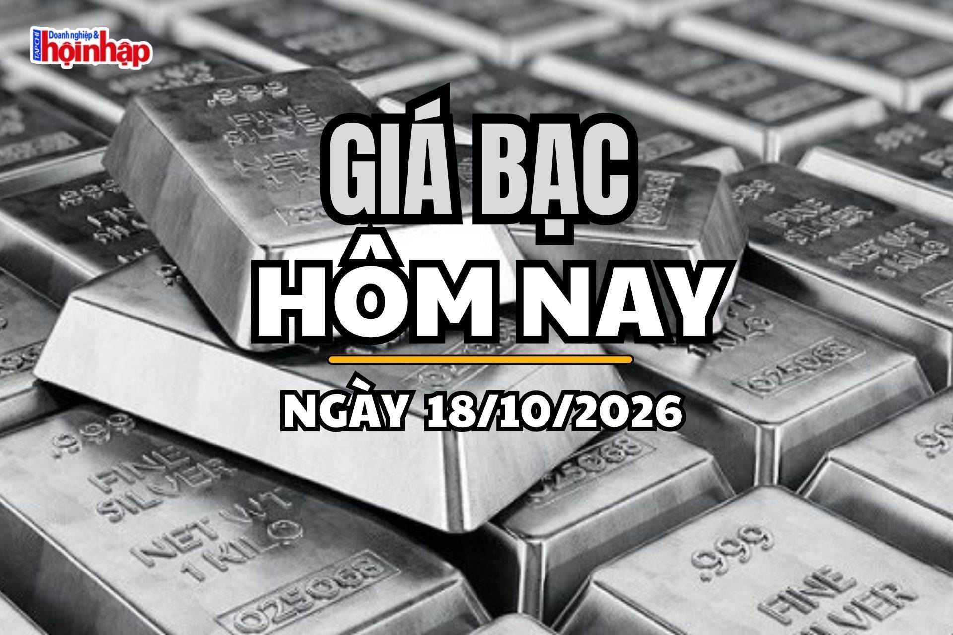 Giá bạc hôm nay 18/10/2026: Giá bạc đồng loạt giảm phiên cuối tuần