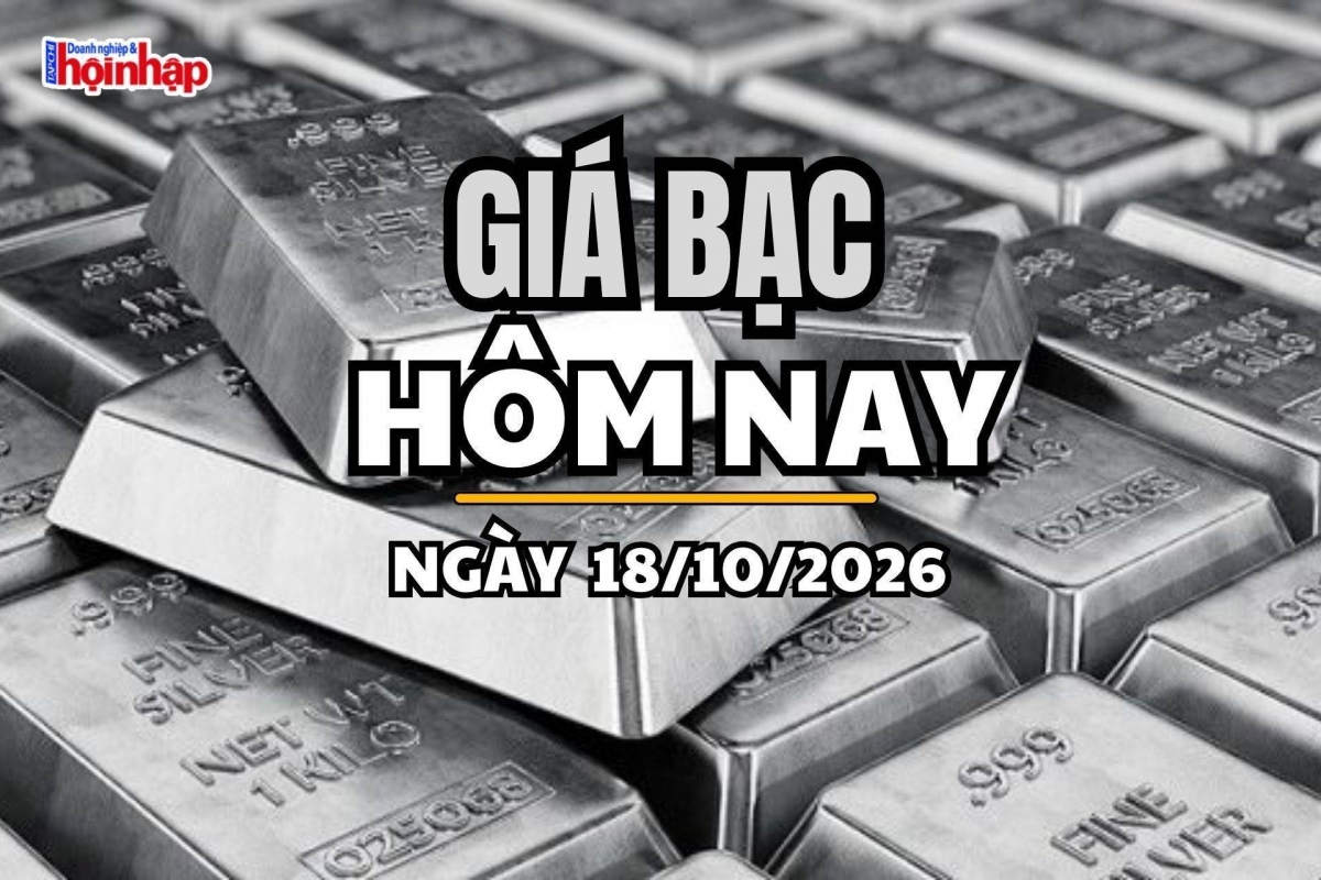 Giá bạc ngày 18/10/2026: Đồng loạt giảm phiên cuối tuần
