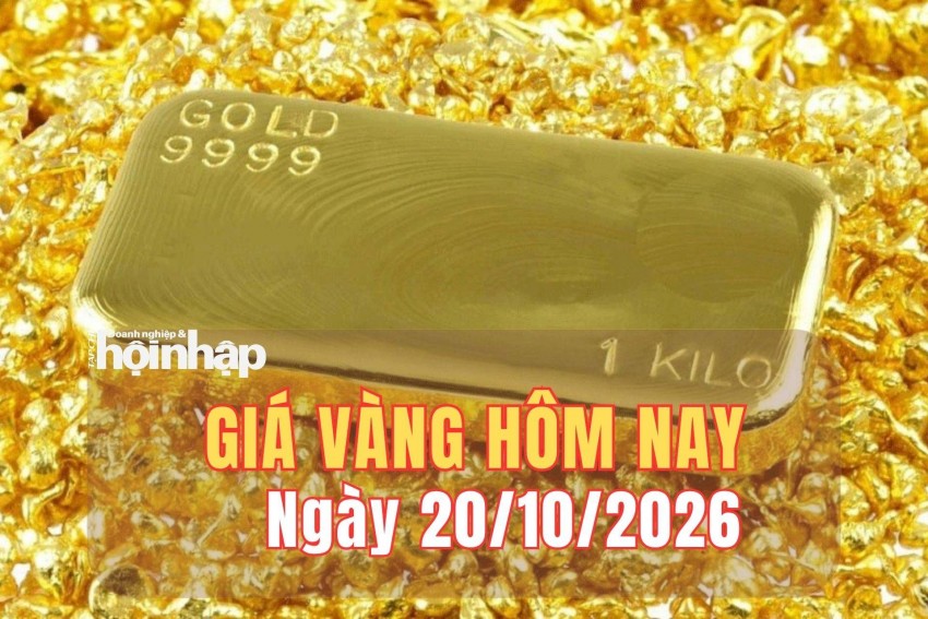 Giá vàng hôm nay 20/10/2026: Giá vàng trong nước trái chiều, thế giới chịu áp lực giảm