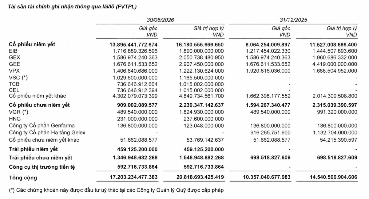 Lợi nhuận sau thuế của Chứng khoán VIX 'bay' 91% sau 9 tháng, hé lộ danh mục tự doanh có quy mô hơn 23.000 tỷ