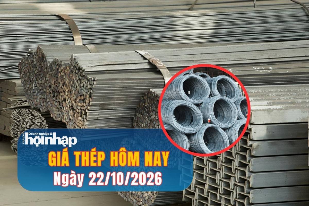 Giá thép hôm nay 22/10/2026: