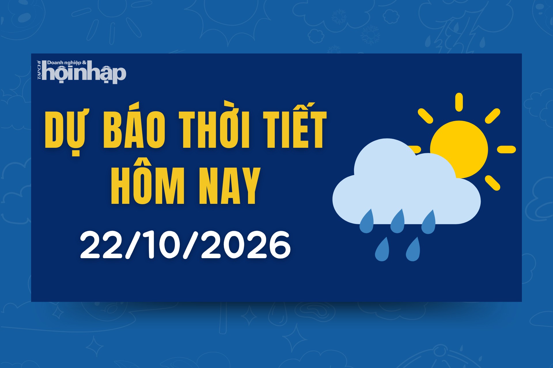 Thời tiết hôm nay 22/10: Bắc Bộ ngày nắng, có nơi có mưa