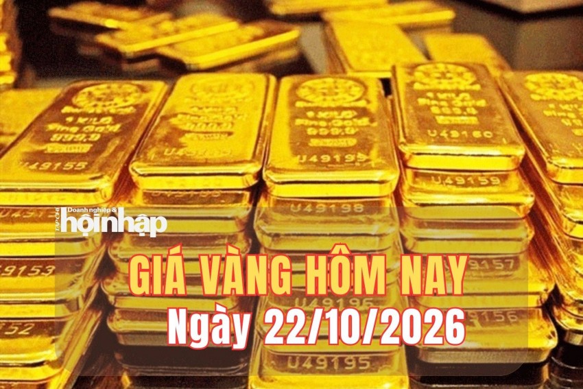 Giá vàng hôm nay 22/10/2026: Giá vàng đồng loạt giảm mạnh