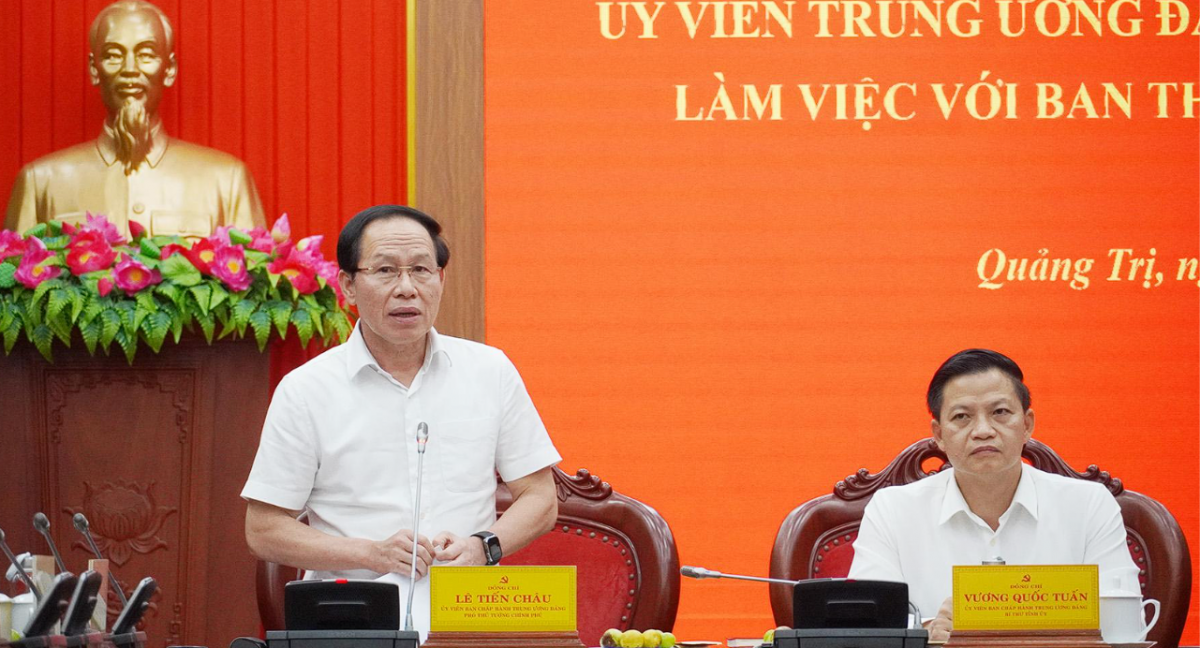 Phó Thủ tướng Lê Tiến Châu chỉ đạo các giải pháp thúc đẩy tăng trưởng tại Quảng Trị