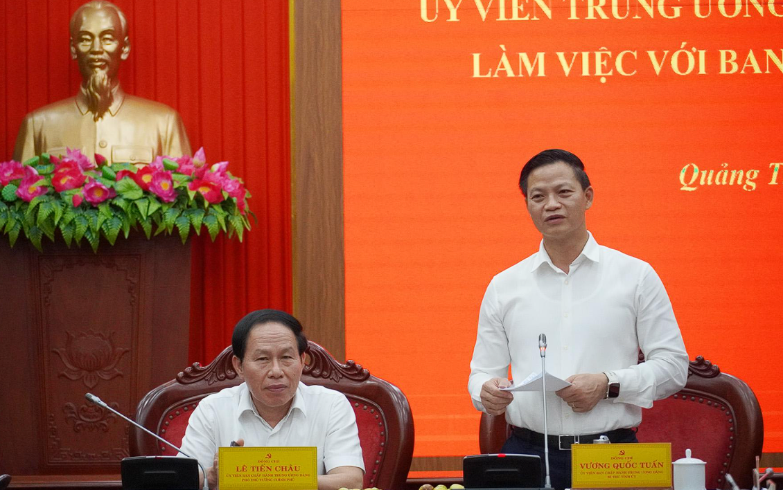 Phó Thủ tướng Lê Tiến Châu chỉ đạo các giải pháp thúc đẩy tăng trưởng tại Quảng Trị