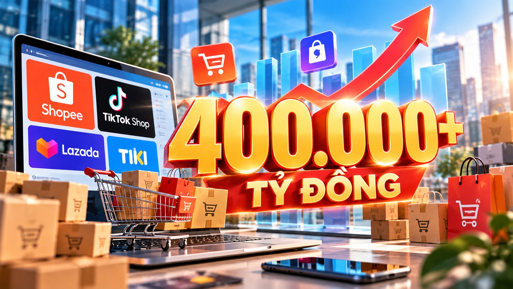 Thương mại điện tử Việt Nam vượt 400.000 tỷ đồng, doanh nghiệp đối mặt cuộc đua mới