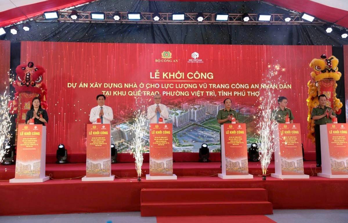Phú Thọ khởi công dự án nhà ở gần 1.700 tỷ đồng cho lực lượng Công an