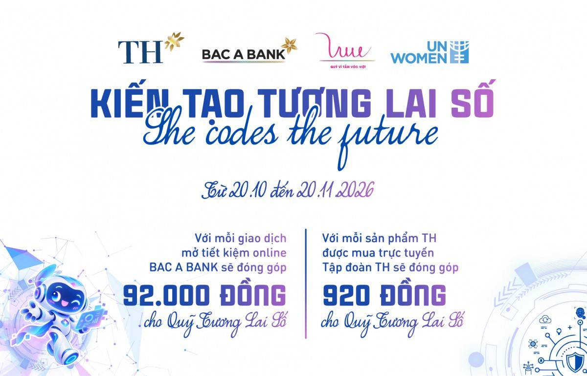 Tập đoàn TH đồng hành cùng “Kiến tạo tương lai số - She Codes the Future”, mở rộng cơ hội số cho phụ nữ và trẻ em gái