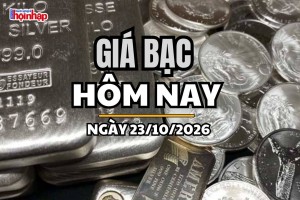 Giá bạc hôm nay 23/10/2026: Bạc trong nước và thế giới đồng loạt lao dốc
