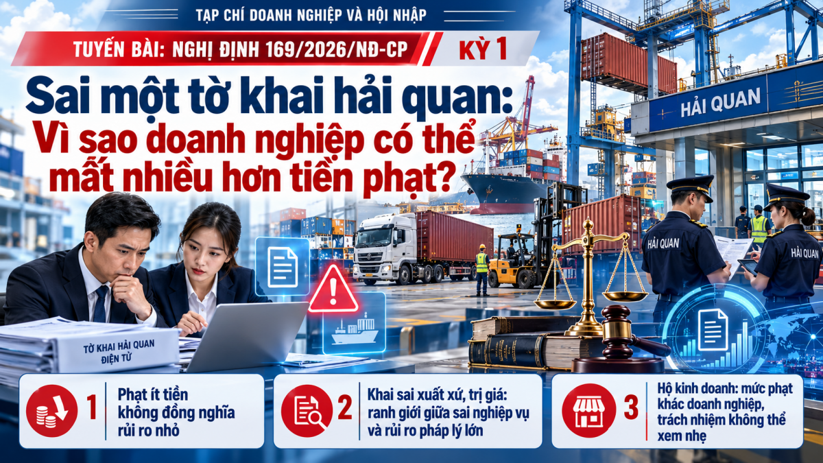 Nghị định 169/2026/NĐ-CP Sai một tờ khai hải quan: Vì sao doanh nghiệp có thể mất nhiều hơn tiền phạt?