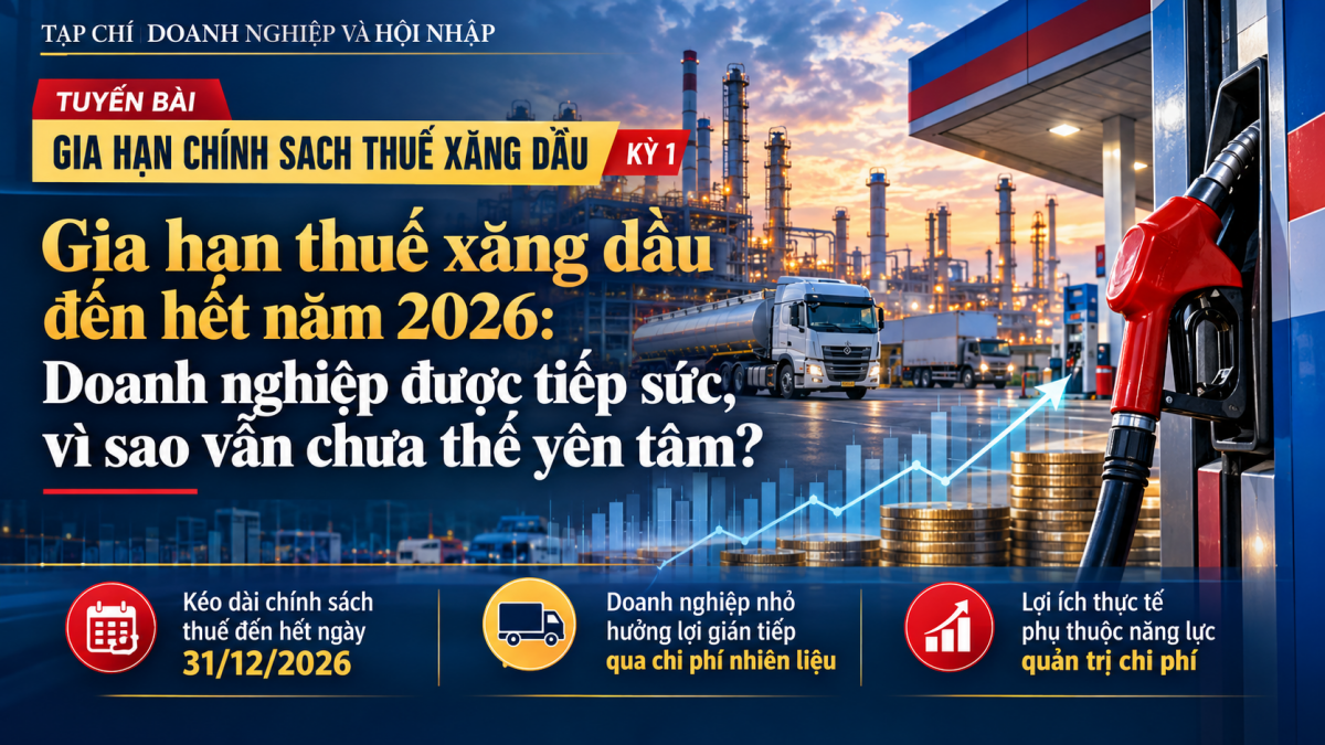 Nghị quyết 43/2026/NQ-CP Gia hạn thuế xăng dầu đến hết năm 2026: Doanh nghiệp được tiếp sức, vì sao vẫn chưa thể yên tâm?