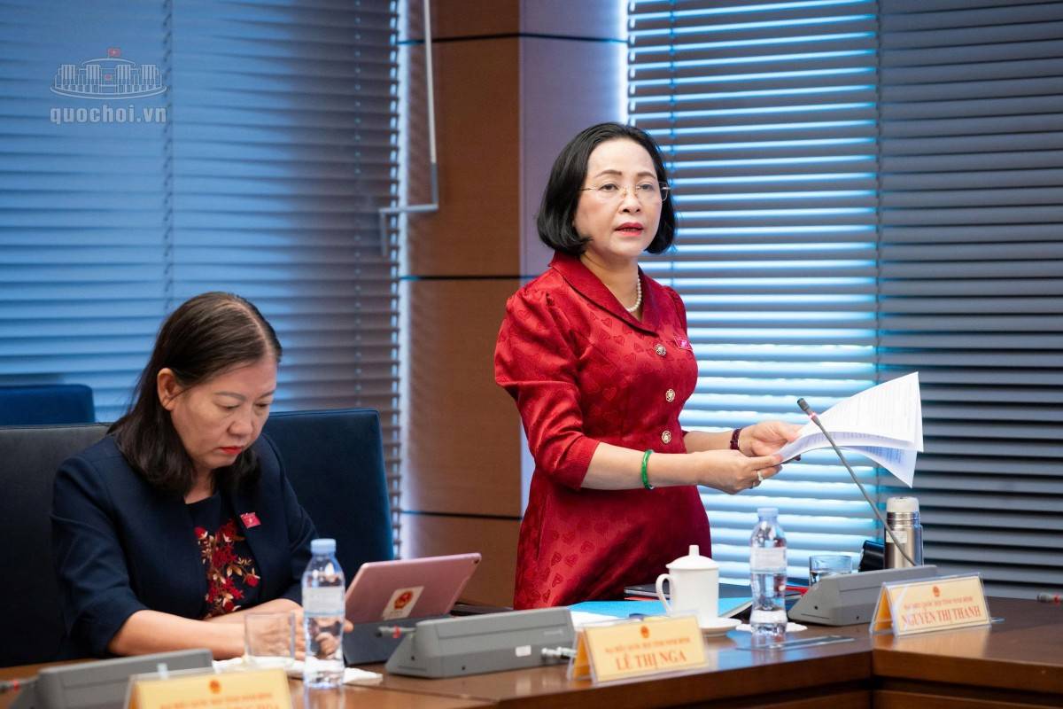 Ủy viên Trung ương Đảng, Phó Chủ tịch Quốc hội Nguyễn Thị Thanh phát biểu - Ảnh: https://quochoi.vn