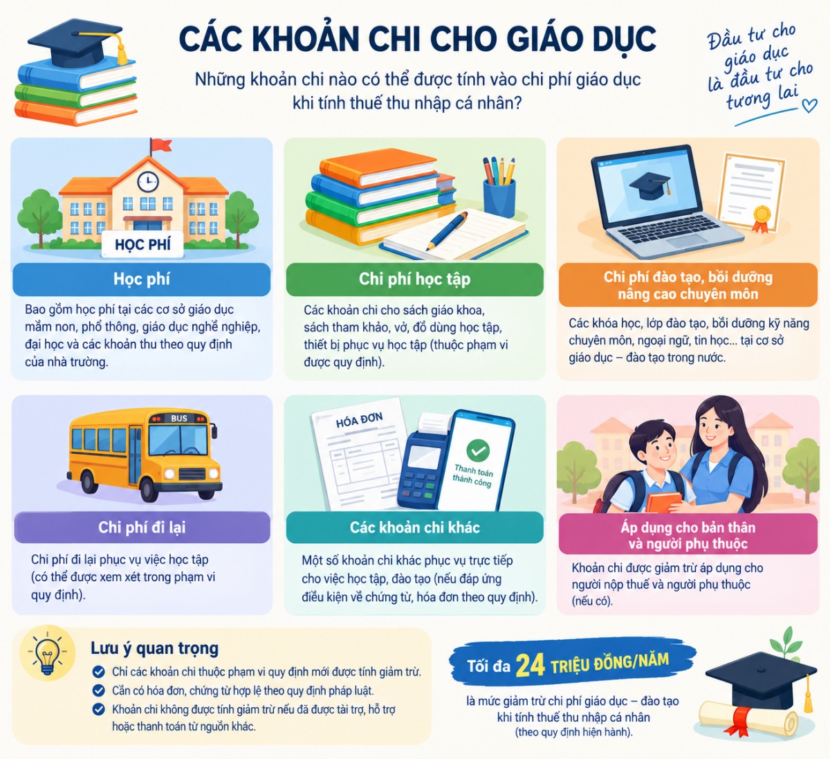 Giảm trừ thuế chi phí giáo dục, gia đình được lợi gì?