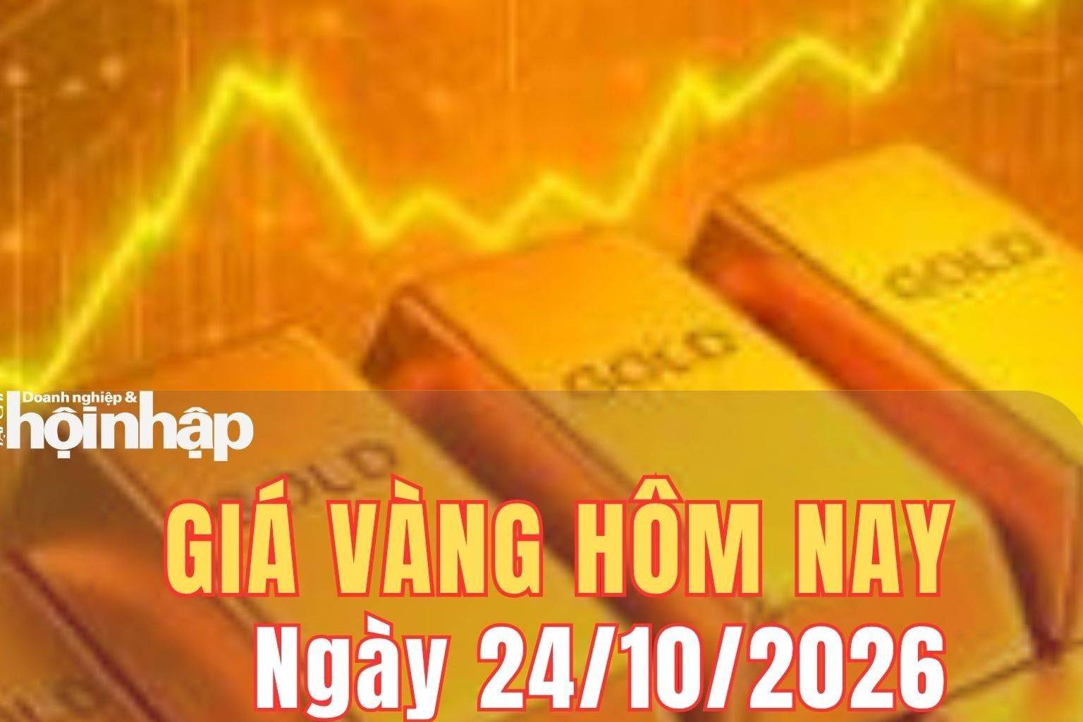 Giá vàng hôm nay 24/10/2026: Vàng SJC giảm, thế giới thủng mốc 4.000 USD