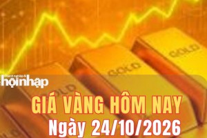 Giá vàng hôm nay 24/10/2026: Vàng SJC giảm, thế giới thủng mốc 4.000 USD