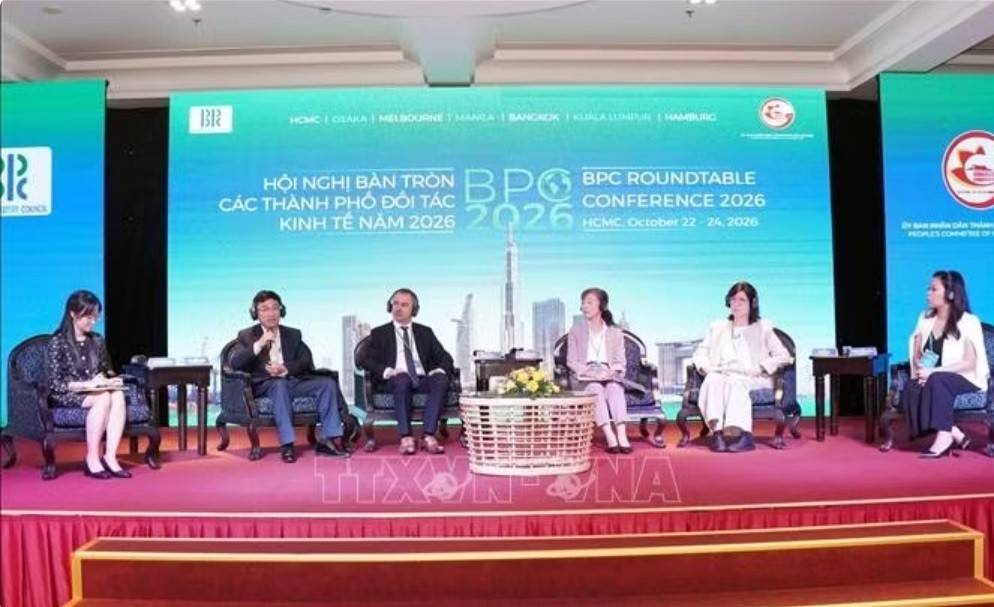 Hội nghị Bàn tròn các Thành phố Đối tác kinh tế năm 2026 (BPC Roundtable Conference 2026), diễn ra ngày 23/10/2026 tại TP Hồ Chí Minh, đánh dấu kỳ Hội nghị Bàn tròn thứ 35, với việc các thành viên cùng tập trung vào chủ đề đổi mới sáng tạo và phát triển bền vững nhằm thúc đẩy tăng trưởng và hợp tác quốc tế giữa các thành phố BPC.