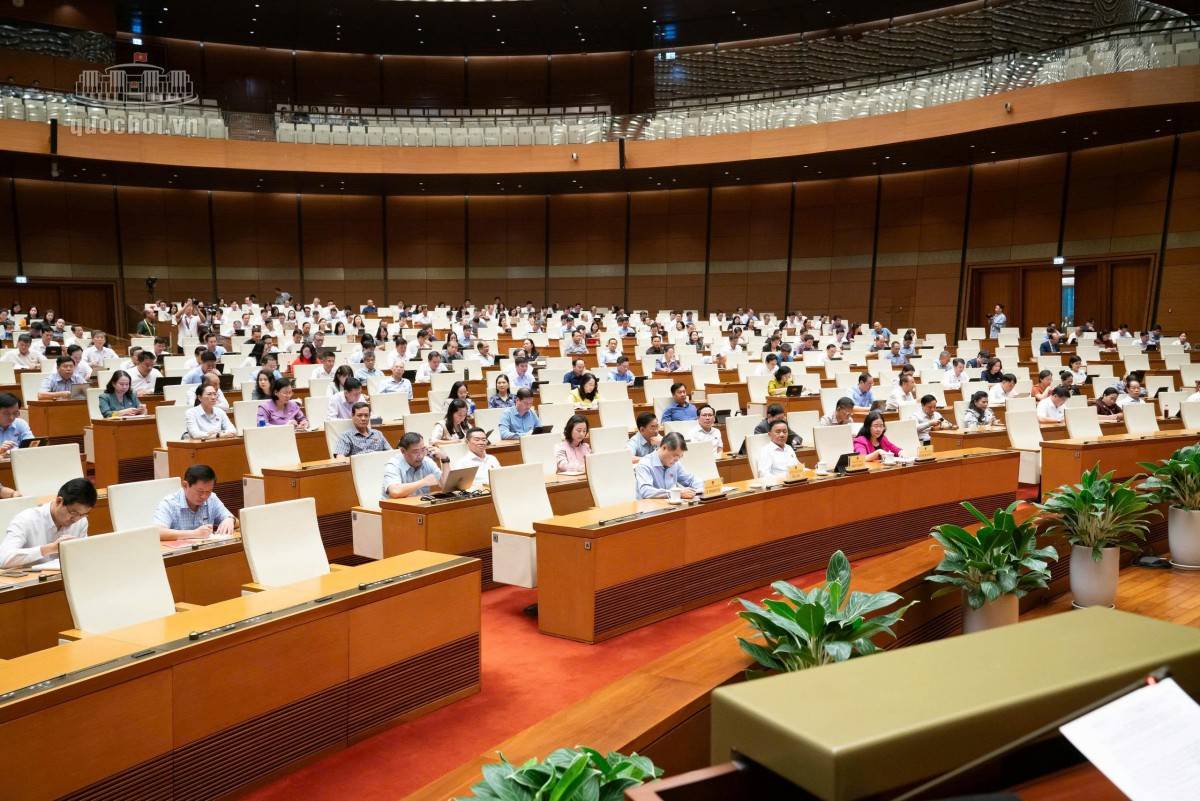 Các đại biểu dự phiên họp toàn thể tại Hội trường - Ảnh: https://quochoi.vn