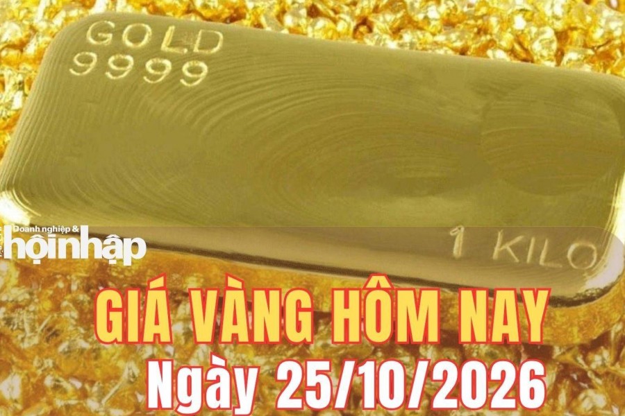 Giá vàng hôm nay 25/10/2026: Giá vàng mất thêm 300.000 đồng/lượng