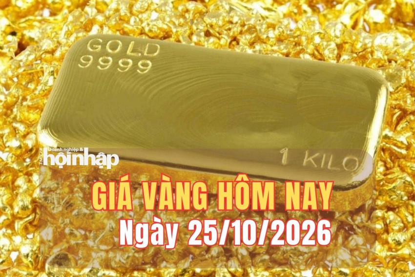 Giá vàng hôm nay 25/10/2026: Giá vàng mất thêm 300.000 đồng/lượng