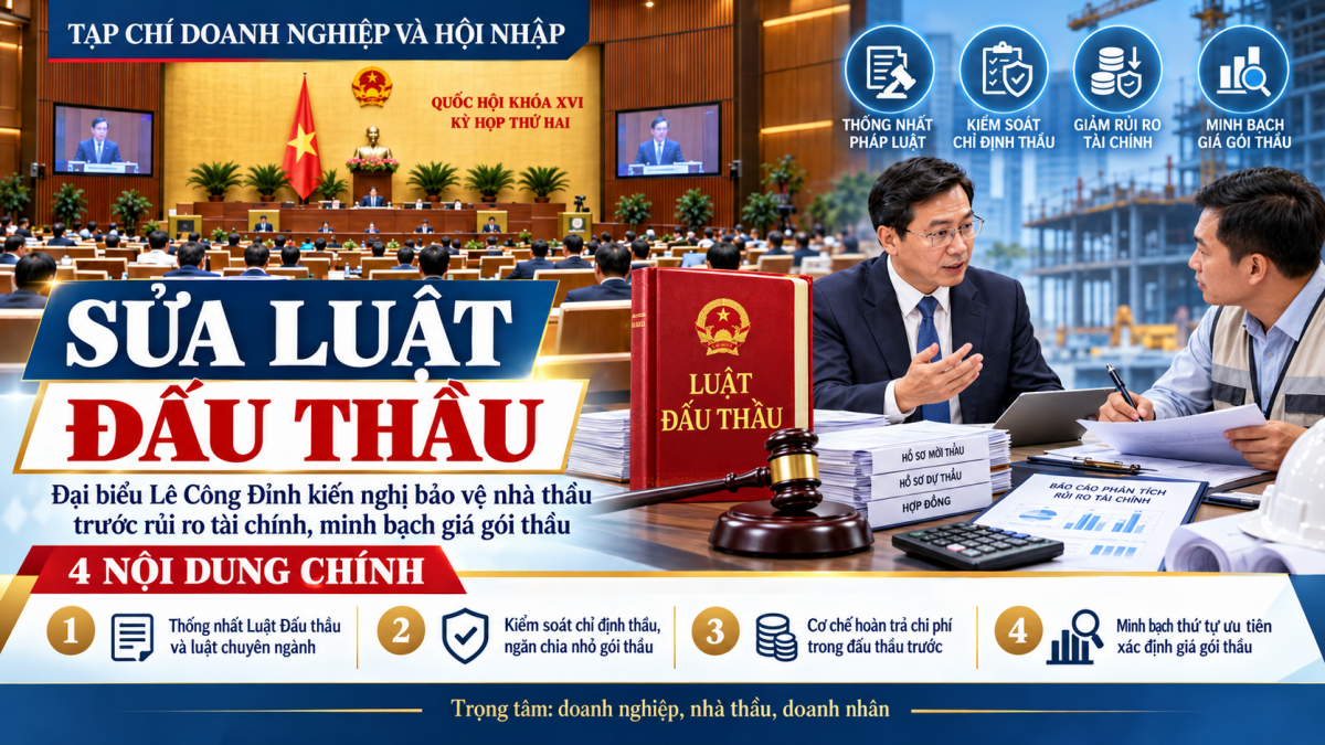 Sửa Luật Đấu thầu: Đại biểu Lê Công Đỉnh kiến nghị bảo vệ nhà thầu trước rủi ro tài chính, minh bạch giá gói thầu