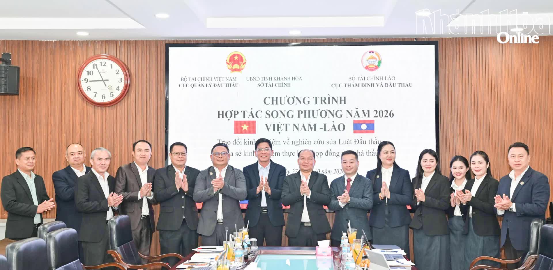 Chương trình Hợp tác song phương năm 2026  Việt Nam - Lào, trao đổi kinh nghiệm về Nghiên cứu sửa Luật Đấu thầu