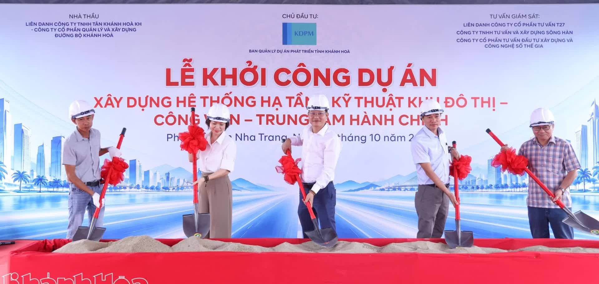 Khánh Hòa khởi công hạ tầng khu trung tâm hành chính mới hơn 321 tỷ đồng