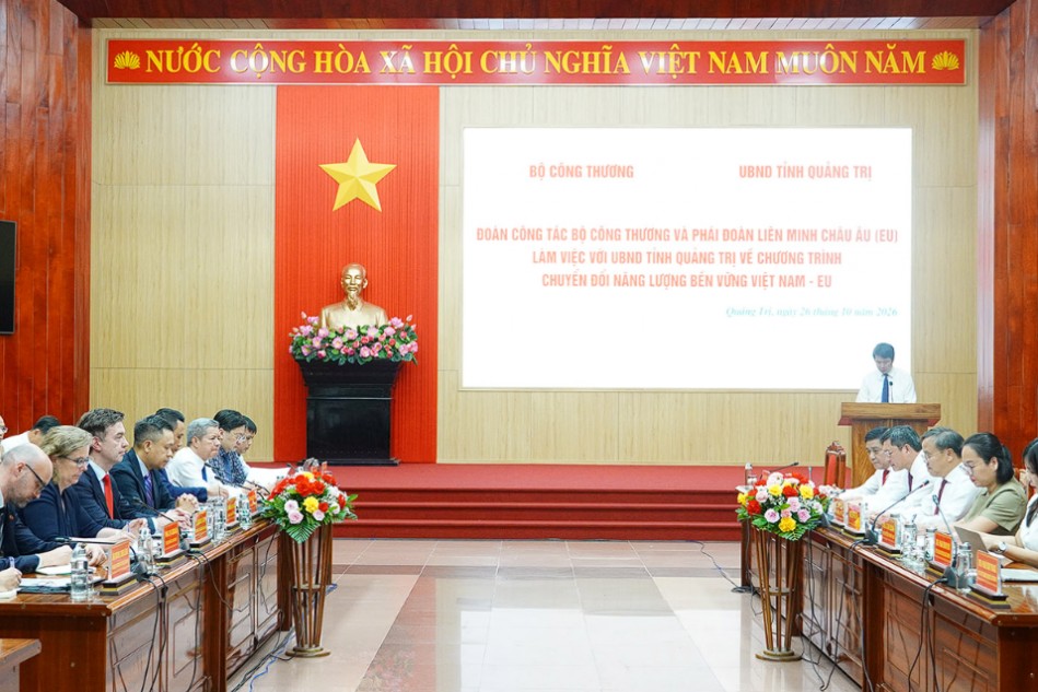 Quảng Trị tăng cường thúc đẩy hợp tác Việt Nam – EU về chuyển đổi năng lượng bền vững
