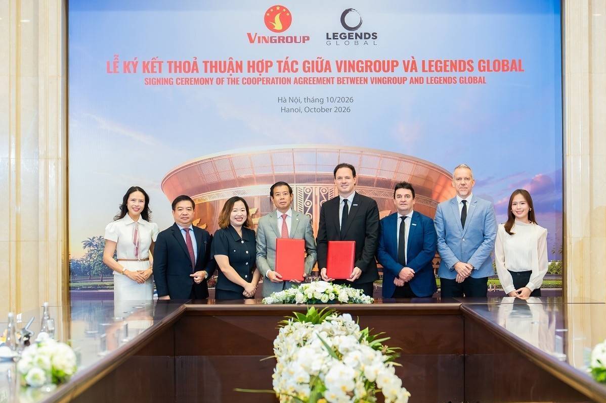 Vingroup và Legends Global công bố quan hệ đối tác chiến lược về sân vận động Vinfast - Trống Đồng