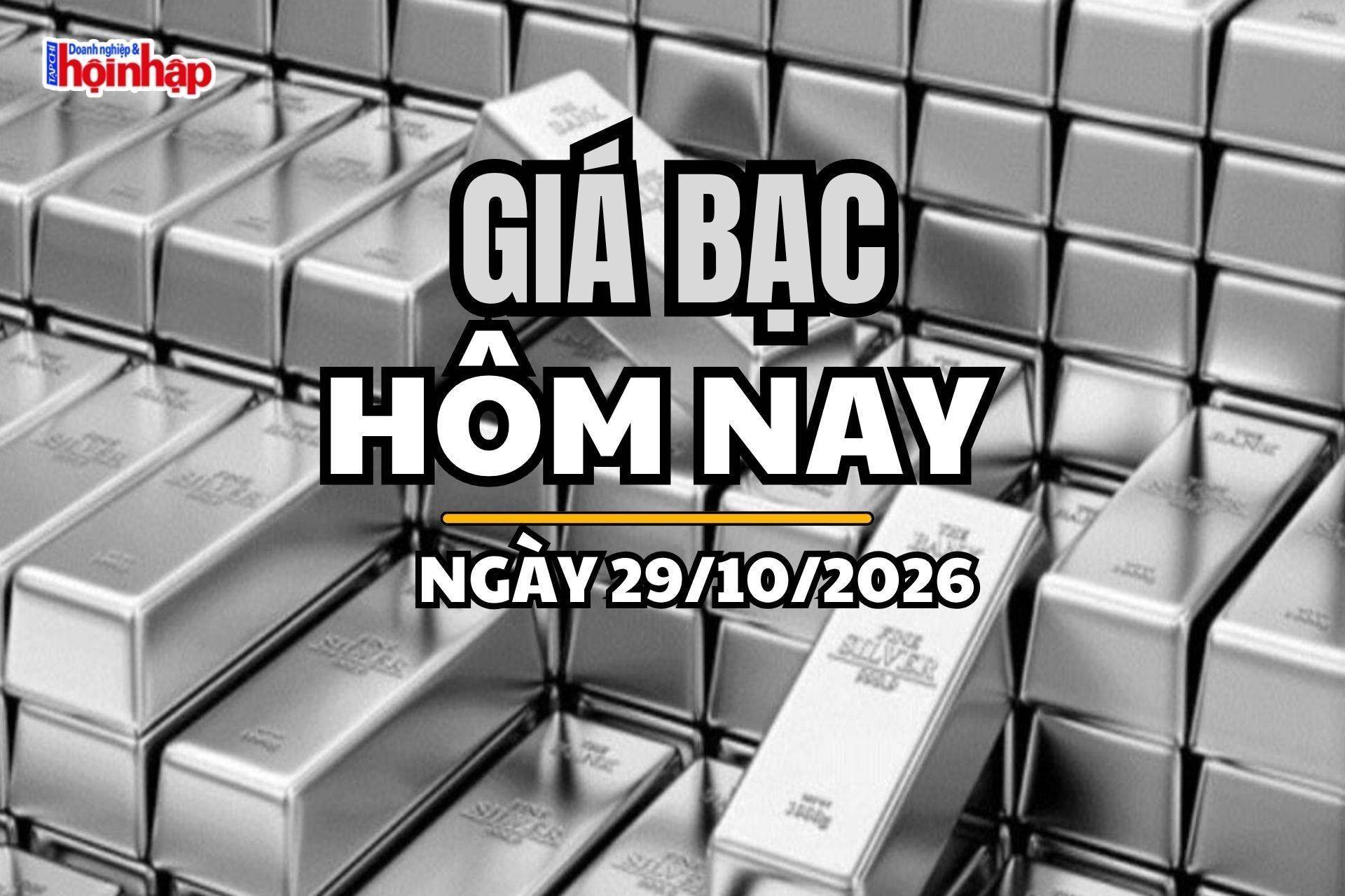 Giá bạc hôm nay 29/10/2026: Giá bạc thế giới quay đầu giảm, trong nước trái chiều