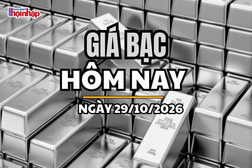 Giá bạc hôm nay 29/10/2026: Giá bạc thế giới quay đầu giảm, trong nước trái chiều