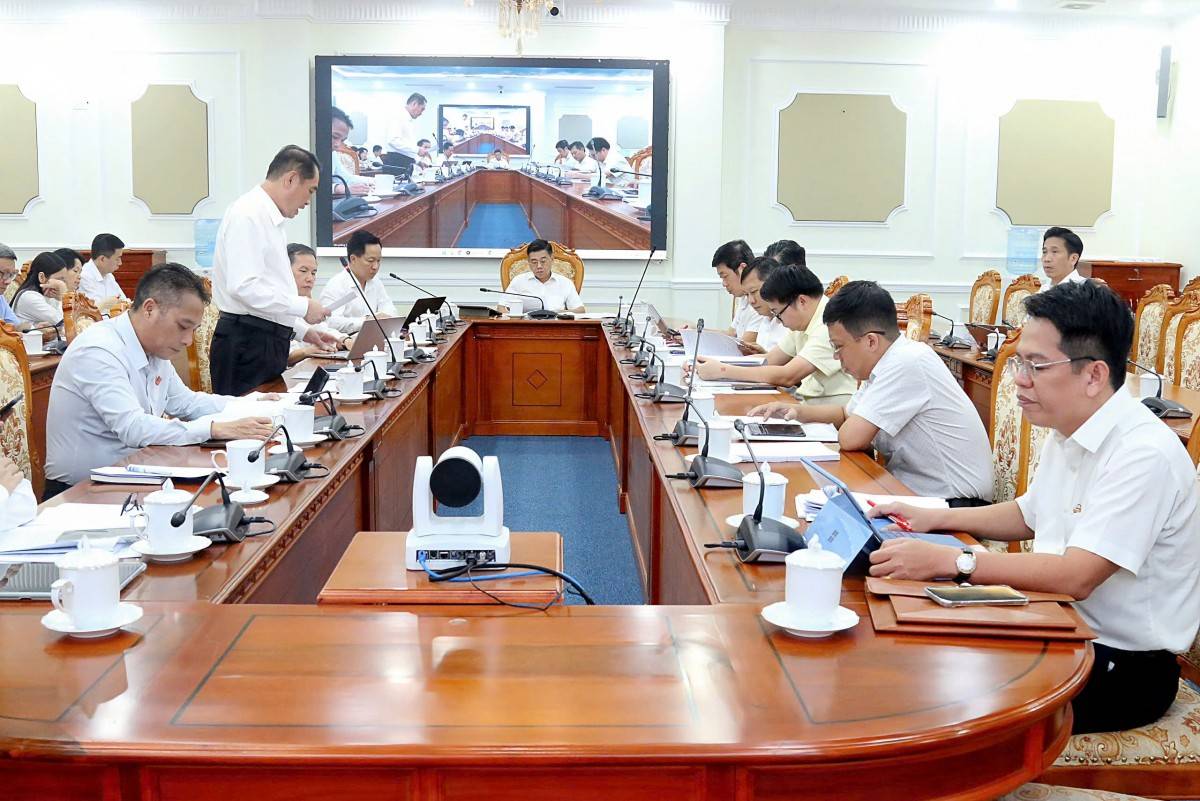Đồng chí Nguyễn Văn Dũng, Thành ủy viên, Phó chủ tịch HĐND Thành phố dự và chỉ đạo tại phiên thẩm tra của Ban Đô thị đối với dự thảo Nghị quyết Quy hoạch tổng thể Thành phố Hồ Chí Minh thời kỳ 2025-2025, tầm nhìn 100 năm