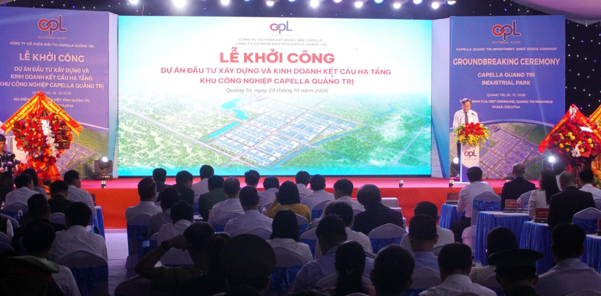 Quảng Trị khởi công Khu công nghiệp Capella với vốn đầu tư hơn 1.152 tỷ đồng