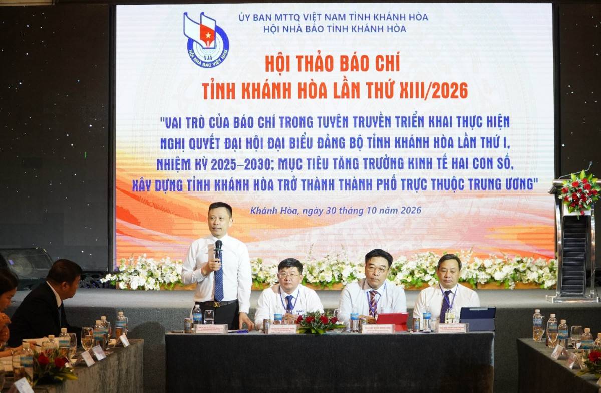 Trên 100 nhà báo, phóng viên dự Hội thảo Báo Chí Khánh Hòa lần thứ I, nhiệm kỳ 2025 - 2030
