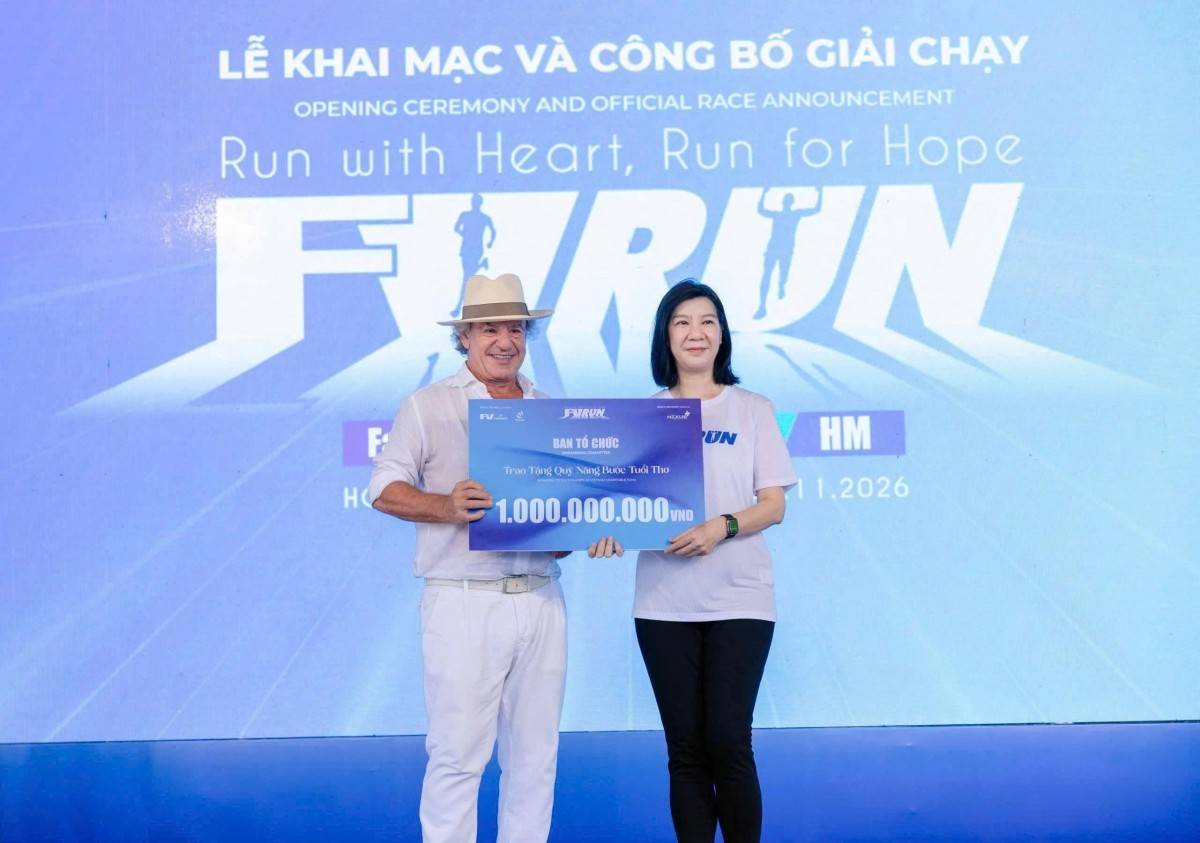 FV RUN 2026 thu hút hơn 3.300 vận động viên, dành 1 tỷ đồng hỗ trợ trẻ em khó khăn