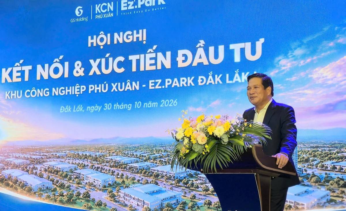 Chủ tịch HĐQT Công ty Cổ phần GS Holding Kiều Hữu Hoàn phát biểu tại hội nghị.