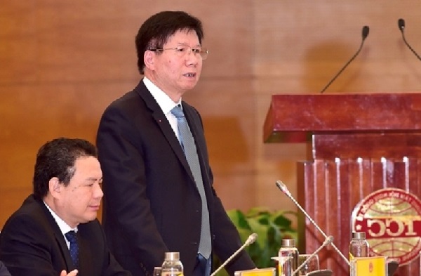 Thứ trưởng Bộ Y tế Trương Quốc Cường tại buổi họp b&amp;aacute;o