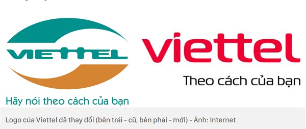 Logo nhận diện thương hiệu cũ (b&amp;ecirc;n tr&amp;aacute;i) v&amp;agrave; h&amp;igrave;nh ảnh Logo nhận diện thương hiệu mới (b&amp;ecirc;n phải) của Tập đo&amp;agrave;n C&amp;ocirc;ng nghiệp - Viễn th&amp;ocirc;ng Qu&amp;acirc;n đội Viettel